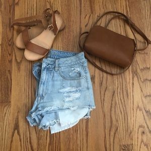 Jean shorts with pockets